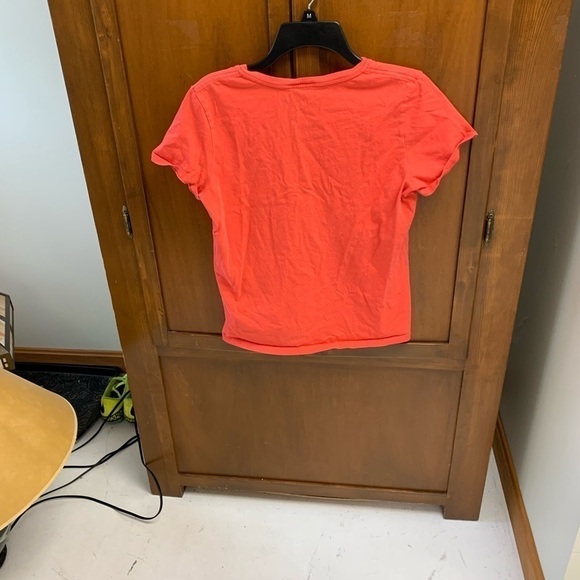 COPY - Polo Ralph Lauren large V neck T shirt cap sleeve 19 in pit coastal chic - Picture 2 of 5